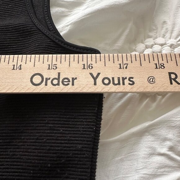 Mario Serrani Italy Textured Knit Stretch Black Sleeveless Dress S Preppy - Picture 7 of 10